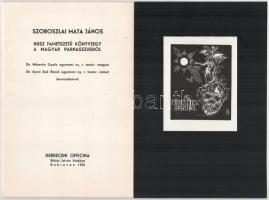 Szoboszlai Mata János: Husz fametszetű könyvjegy a magyar parnasszusról. Dr. Mitrovits Gyula magyar,...