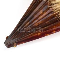 Legyező. Strucctoll és teknőc páncél. XX. sz eleje 26 cm