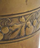 Szecessziós pezsgősvödör Réz. m: 21 cm