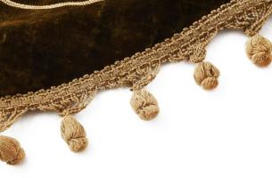 Szecessziós függönydísz. Bársony, hibátlan 160x60 cm