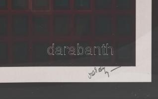 Victor Vasarely (1908-1997): Op-art kompozíció. Computer print, papír, utólagos jelzéssel. 73x57 cm