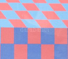 Victor Vasarely (1908-1997): Op-art kompozíció. Computer print, papír, utólagos jelzéssel. 53x45 cm