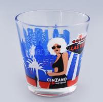 Cinzano Welcome Las Vegas pohár, jelzett, hibátlan, m: 9 cm