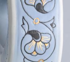 Régi orosz porcelán pálinkás butella, jelzett, hibátlan, dugóval, m: 17 cm