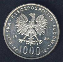 Lengyelország 1982. 1000Zl Ag "II. János Pál pápa látogatása" T:BU