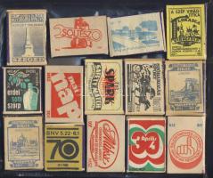 14db különféle reklámos gyufásdoboz főleg teli állapotban