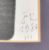 Swierkiewicz Róbert (1942-2019): Reveláció, 1987. Tus, nyomat, kollázs, papír. Jelezve jobbra lent. ...