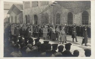 Military procession with mariners