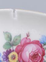 Rosenthal 4 darab virágmintás csésze alátéttel, jelzett, egyik csésze sérült, egyik pótolt