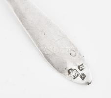 Antik ezüst (Ag) kanál 1837 osztrák 13 latos finomságjellel, mesterjeggyel 14,5 g