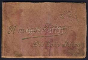 cca 1900 A Magas-Tátra 12 lapos leporelló füzet Divald és Monostory / Tatra leporello booklet with 12 pages 19x15 cm