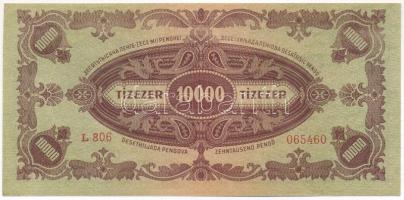 1945. 10.000P "L 806 065460" sorszámmal , "MNB" bélyeggel T:XF 
Adamo P23e