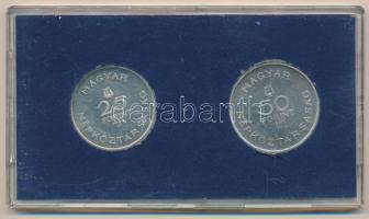 1961. 25Ft Ag + 50Ft Ag "Bartók Béla" kék plasztik tokban T:AU (eredetileg P) Adamo EM12, ...