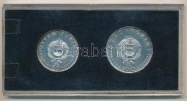 1968. 50Ft Ag + 100Ft Ag "Semmelweis" pár eredeti "MNB" műanyag tokban T:BU pati...