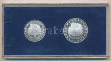 1966. 25Ft Ag + 50Ft Ag "Zrínyi pár", eredeti kék "MNB" plasztik tokban T:P pati...