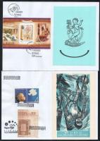 II. János Pál pápa, vallás 6 db halmozott grafika: ex libris, bélyeg, bélyegzés azonos témában. közö...