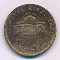 1938. 5P Ag "Szent István" T:AU patina Adamo P8.1