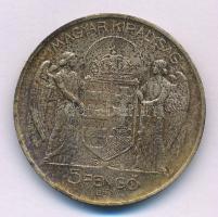 1939. 5P Ag "Horthy balra" T:AU patina Adamo P8.2