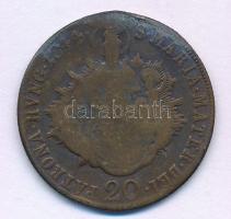 1844B 20kr Ag "V. Ferdinánd" T:F patina Huszár: 2081., Unger III.: 1419