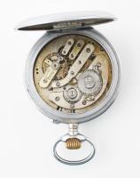 Jumbó nyitott zsebóra komplikációkkal: naptáros, holdfázisos, másodpercmutatós.. Porcelán számlap ap...