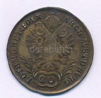Ausztria 1802A 20kr Ag "I. Ferenc" T:VF patina Austria 1802A 20 Kreuzer "Franz I&quot...