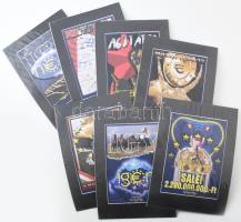 2003 Polgári Művészeti Műhely 7 db EU-ellenes plakát Székely Kornél grafikus tervei, hátoldalán, aláírtak, paszpartuban 17x27 cm