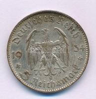 Német Harmadik Birodalom 1934F 5M Ag "Garnisonkirche" T:XF patina German Third Reich 1934F...