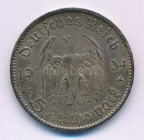 Német Harmadik Birodalom 1934A 5M Ag "Garnisonkirche" T:XF patina German Third Reich 1934A...