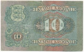 Észtország 1937. 10K T:F nagyobb beszakadás Estonia 1937. 10 Krooni C:F bigger tear Krause 67