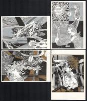 Szász Endre (1926-2003): Sopron városa javára készített limitált példányszámú levelezőlap sorozat, 8...