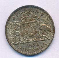 Ausztrália 1952. 1Fl Ag "VI. György" T:VF patina Australia 1952. 1 Florin Ag "George ...