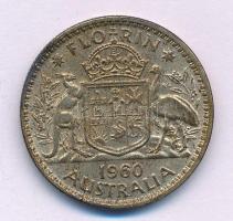Ausztrália 1960. 1Fl Ag "II. Erzsébet" T:XF,VF patina Australia 1960. 1 Florin Ag "El...