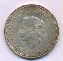 Hollandia 1970. 10G Ag "Felszabadulás 25. évfordulója" T:AU,XF patina Netherlands 1970. 10...