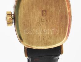 Roamer svájci női mechanikus karóra, arany (Au) 14k óratesttel, jelzett, bőr szíjjal, eredeti kissé ...