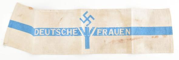 cca 1930/40 Deutsches Frauen karszalag, némi folttal, de összességében jó állapotban, 11x44 cm