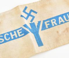 cca 1930/40 Deutsches Frauen karszalag, némi folttal, de összességében jó állapotban, 11x44 cm