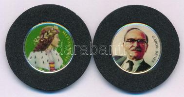 2002- 50c ezüstözött Cu-Ni (2xklf) "Nagy Magyarok / Gábor Dénes, Mátyás király" multicolor kapszulában T:AU