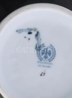 Hollóházi 2 darab Jurcsák László által tervezett mintával díszített porcelán váza, matricás, jelzett...