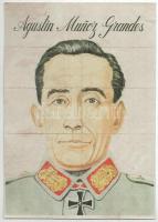 Spanyolország / Villafranca del Cid 1940. (~1970) 10xklf élelmiszerjegy ívben, háborús propaganda pl...