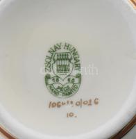 Zsolnay pillangó mintás váza, kézzel festett, jelzett, áttört peremrésszel, repedésvonallal, m: 10 c...