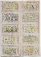 Spanyolország / Ampudia 1942. (~1970) 10xklf élelmiszerjegy ívben, plakát hátuljára nyomtatva. Felte...