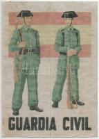 Spanyolország / Córdoba 5c-1P (10xklf) börtönpénz ívben, propaganda plakát hátuljára nyomtatva. Felt...