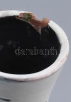 Gorka Lívia (1925-2011): Retro váza. Jelzett, szájánál és talpánál sérült, m: 23,5 cm