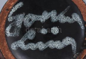 Gorka Lívia (1925-2011): Retro váza. Jelzett, szájánál és talpánál sérült, m: 23,5 cm