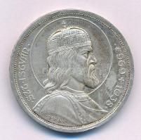 1938. 5P Ag "Szent István" T:AU patina, ph. Adamo P8.1