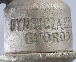 cca 1920-1930 Árpád Szikvízgyár Endrőd szódásüveg, jelzett ón fejjel (Gyuricza Elek Endrőd), az üveg...