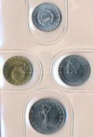 1982. 2f-10Ft (9klf) forgalmi sor, "Magyar Népköztársaság - forgalmi érméi" feliratú bordó...