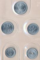 1982. 2f-10Ft (9klf) forgalmi sor, "Magyar Népköztársaság - forgalmi érméi" feliratú bordó...