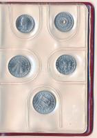 1982. 2f-10Ft (9klf) forgalmi sor, "Magyar Népköztársaság - forgalmi érméi" feliratú bordó...