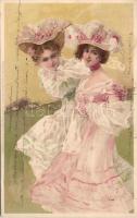 Ladies, Meissner & Buch serie 1187. litho (pinhole)